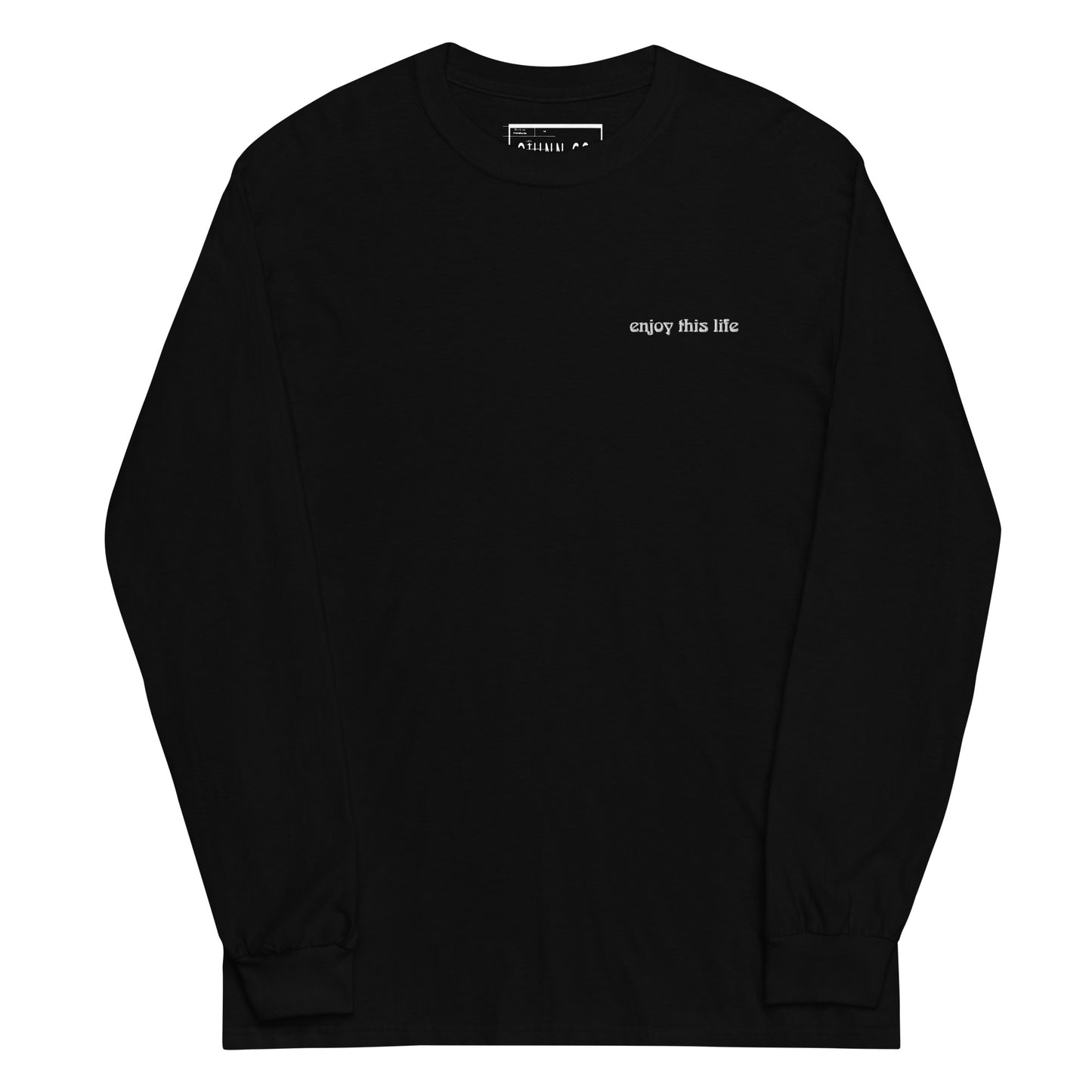 Enjoy This Life | Embroidered Long Sleeve (Black/White)